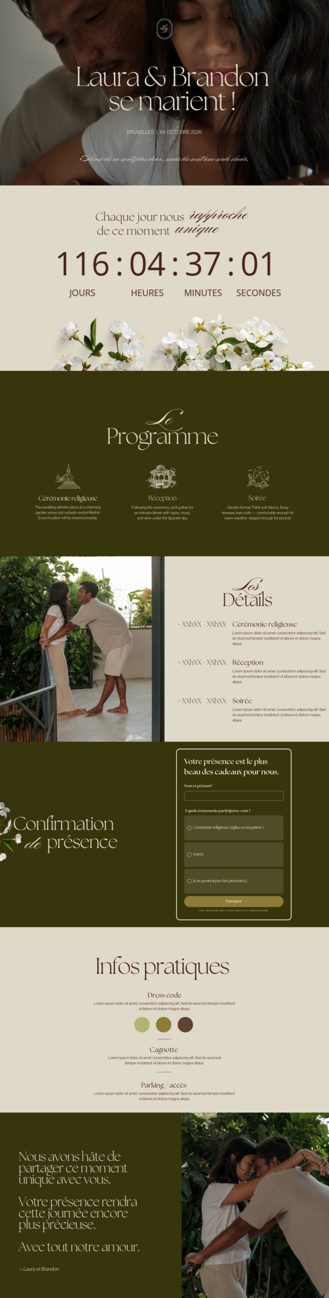 site mariage (one page) site mariage (one page)